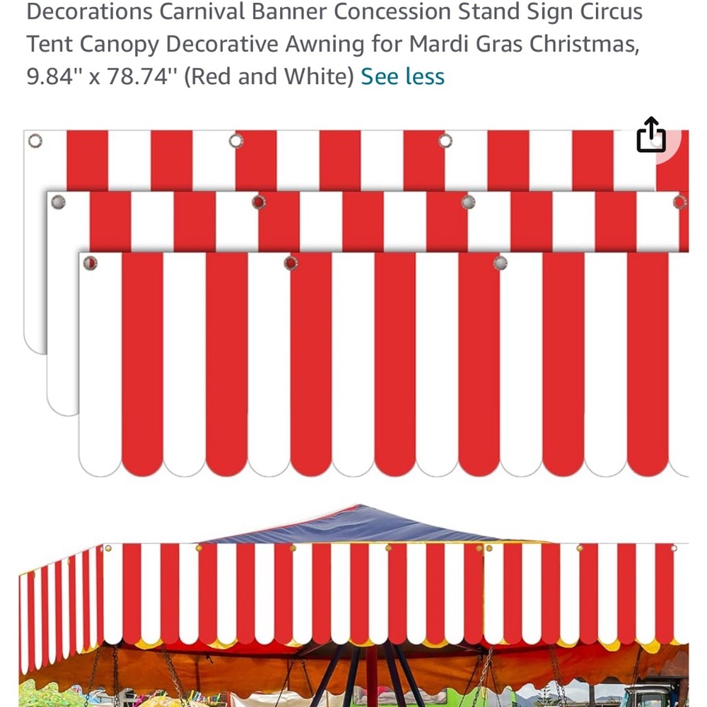 New fabric tent carnival banner
